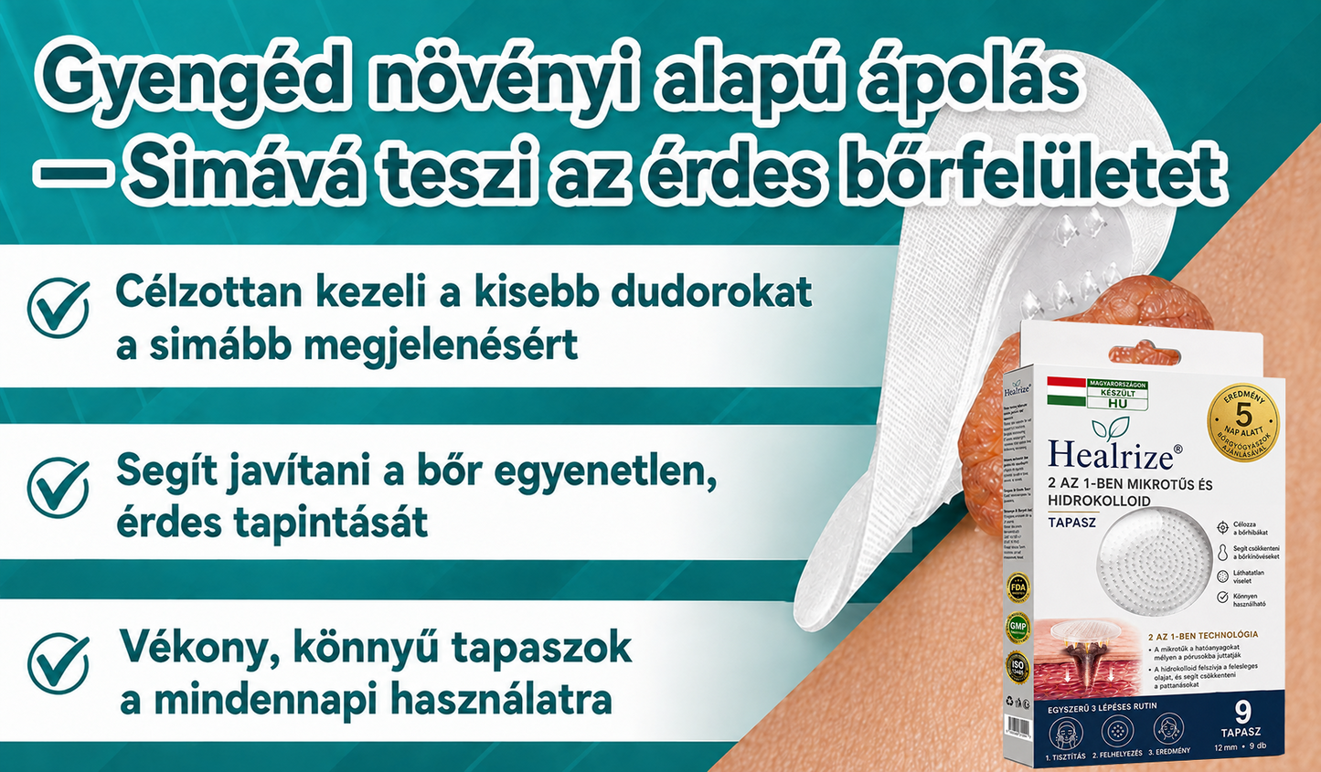 đđđș HealrizeÂź 2 az 1-ben mikrotƱs + hidrokolloid tapasz đ€©| Anyajegy, pattanĂĄs, lapos szemölcs Ă©s bĆrkinövĂ©s ĂĄpolĂĄsĂĄra | RĂĄncok, hegek Ă©s bĆrhibĂĄk megjelenĂ©sĂ©nek javĂtĂĄsĂĄra | LĂĄthatatlan tapasz arcra Ă©s testreâ