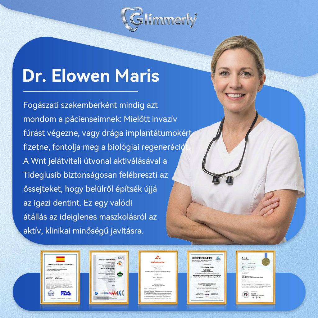 🦷CleraNaure® Tideglusib Fog & íny Javító mikrotűs tapasz | Fejlett őssejt-aktiváló fogcsíkok (újjáépíti a fogzománcot és a dentint • erősíti az ínyt • megszünteti a fogkövet és a szagokat • megállítja a fogérzékenységet) 3.0