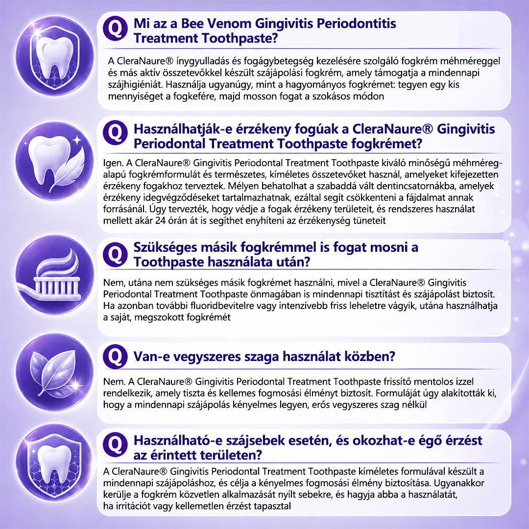 CleraNaure® Ínygyulladás és Fogágyproblémák Kezelésére Szolgáló Fogkrém