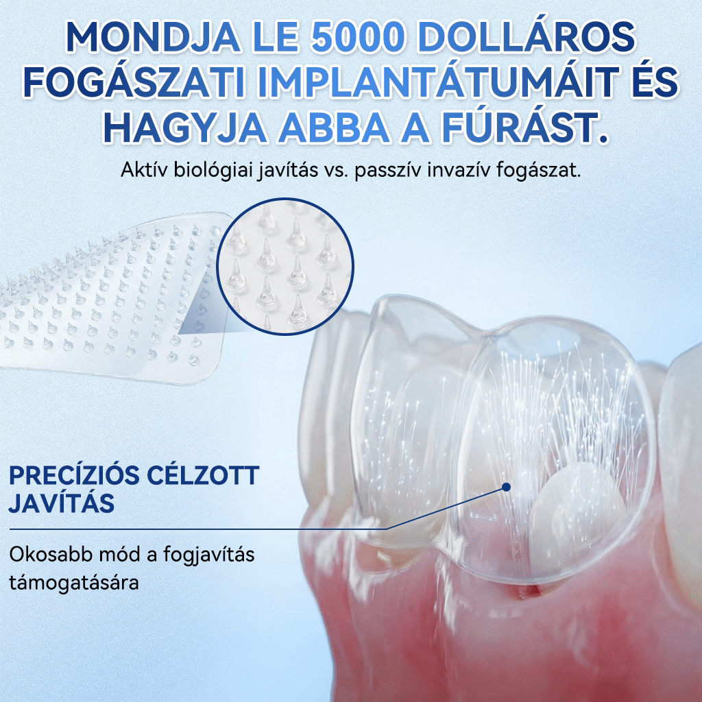 🦷CleraNaure® Tideglusib Fog & íny Javító mikrotűs tapasz | Fejlett őssejt-aktiváló fogcsíkok (újjáépíti a fogzománcot és a dentint • erősíti az ínyt • megszünteti a fogkövet és a szagokat • megállítja a fogérzékenységet) 3.0