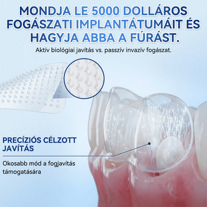 🦷CleraNaure® Tideglusib Fog & íny Javító mikrotűs tapasz | Fejlett őssejt-aktiváló fogcsíkok (újjáépíti a fogzománcot és a dentint • erősíti az ínyt • megszünteti a fogkövet és a szagokat • megállítja a fogérzékenységet) 3.0