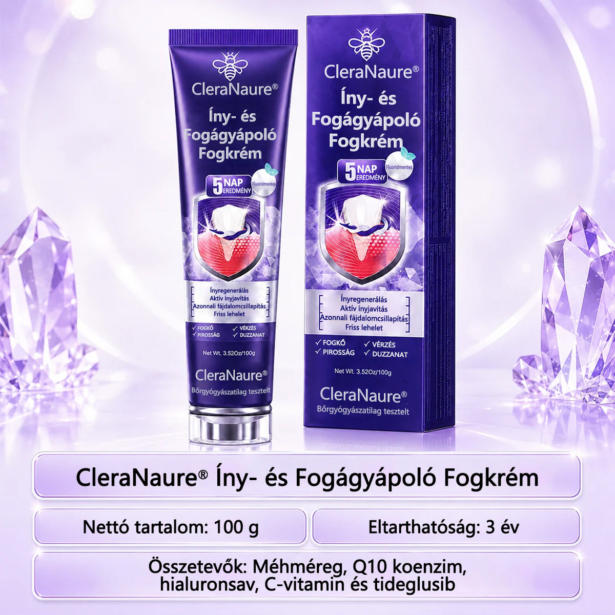 CleraNaure® Ínygyulladás és Fogágyproblémák Kezelésére Szolgáló Fogkrém