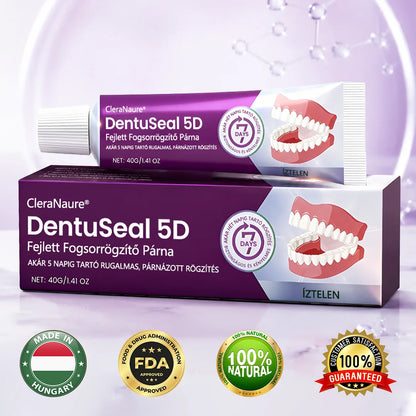 💜CleraNaure® DentuSeal 5D fejlett műfogsorrögzítő és párnázó ragasztó