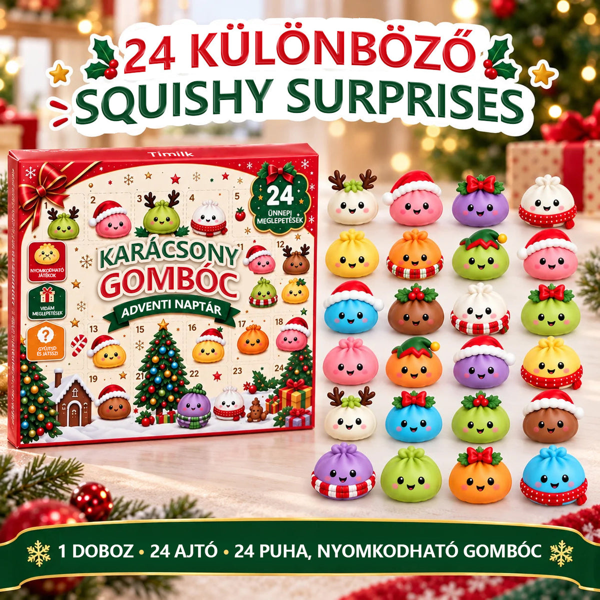 🎁CleraNaure® Eredeti Gombóc Adventi Naptár