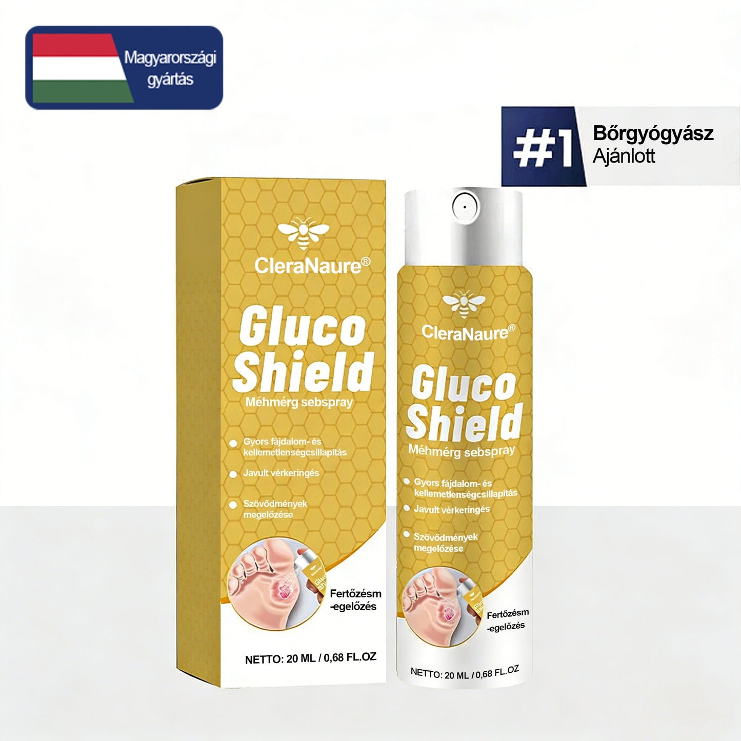 CleraNaure® GlucoShield méhcsípés elleni sebspray⭐