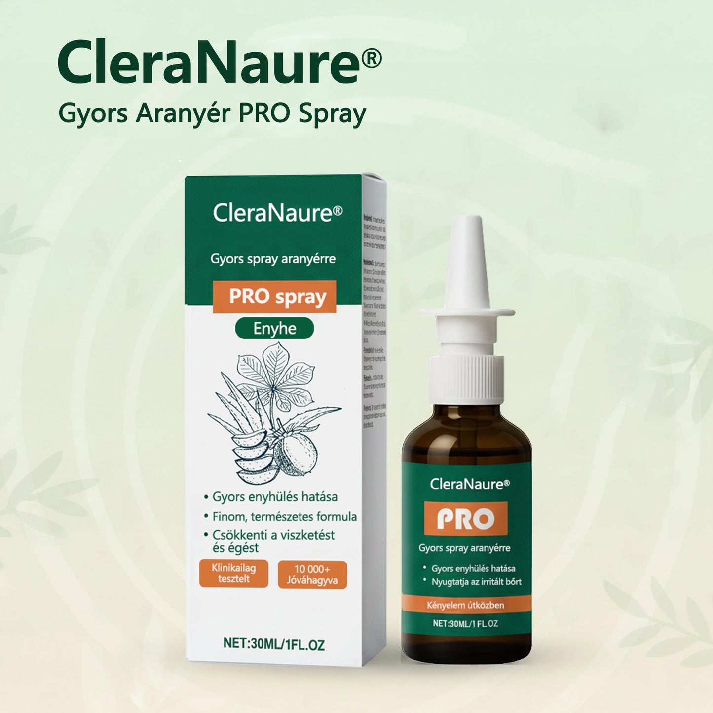 🎁 Időszakos ajánlat | CleraNaure® Gyors Aranyér PRO Spray🎁