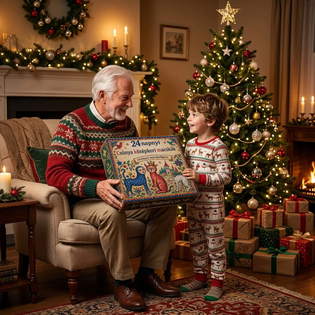 🐱🏰 2026-os adventi kalendárium – 24 nap mókásan ronda középkori macskákkal