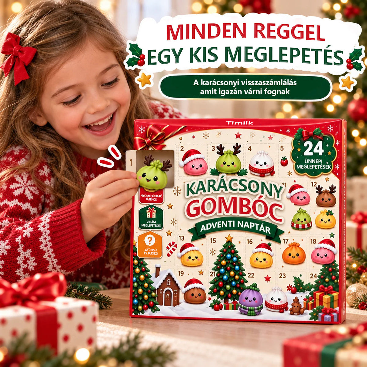 🎁CleraNaure® Eredeti Gombóc Adventi Naptár