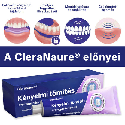 💎💎  KORLÁTOZOTT KÜLÖNLEGES AJÁNLAT 🔥 CleraNaure® Comfort Seal Pro Fogsor Ragasztó 🦷💜 FDA Tanúsítvánnyal🦷🦷