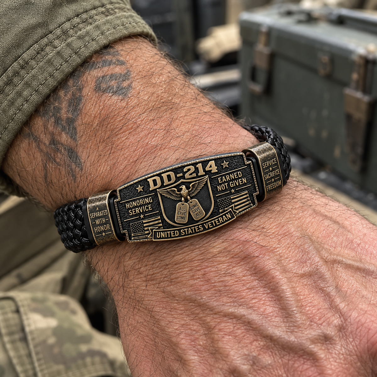100%-ban kézzel készített magyar veterán emlékkarkötő (Chad Smith Handmade®)