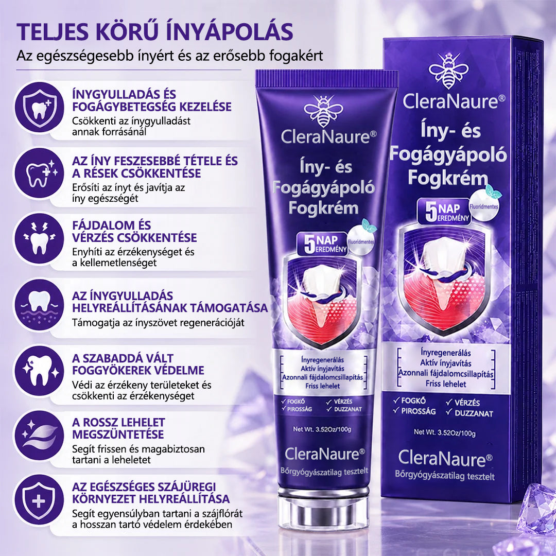 CleraNaure® Ínygyulladás és Fogágyproblémák Kezelésére Szolgáló Fogkrém