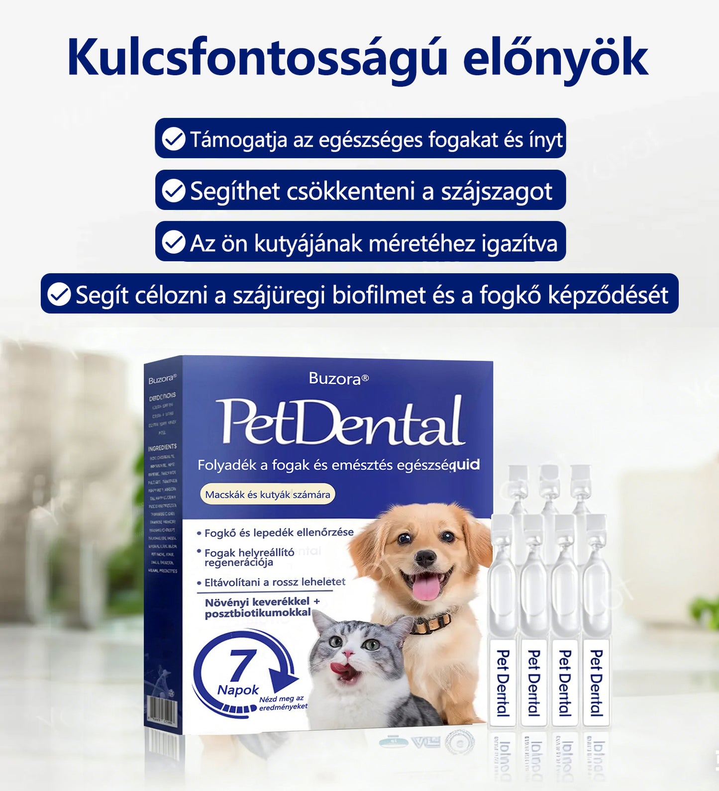 Buzora® Folyadék a fogak és emésztés egészségéért 🐱🐶(kutyáknak és macskáknak)