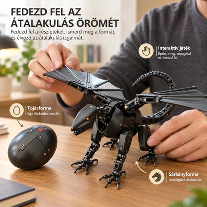 🔥 FORRÓ AKCIÓ – 50% KEDVEZMÉNY 🥚🐉 DragonMorph – Átalakuló mechanikus tojásból sárkánnyá játék 🐉