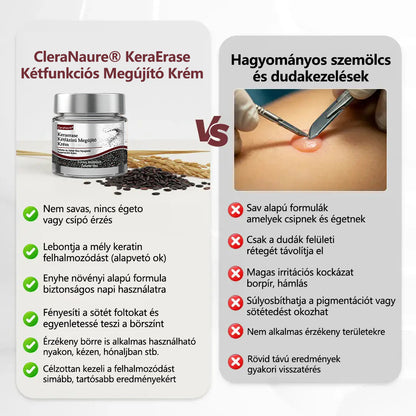 🧡Hivatalos áruház👨‍⚕️ CleraNaure® KeraErase - Kettős hatású bőrfiatalító krém 👨‍⚕️ (Kettős hatású fiatalítás – simítja a kiemelkedő dudorokat és lebontja a mélyen lerakódott keratint savak és irritáció nélkül)🌙