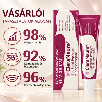 Spóroljon 50%-ot, ha még ma rendel 丨CleraNaure® UltraBond Prémium Műfogsorrögzítő – Elege van az elmozduló műfogsorból? Élvezze a biztosabb tartást! 🦷🧡