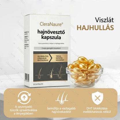 🔥 Hajnövesztő kapszula | CleraNaure® hajnövesztő kapszula | Nanotechnológiás behatolás, mélyen a hajgyökerekig