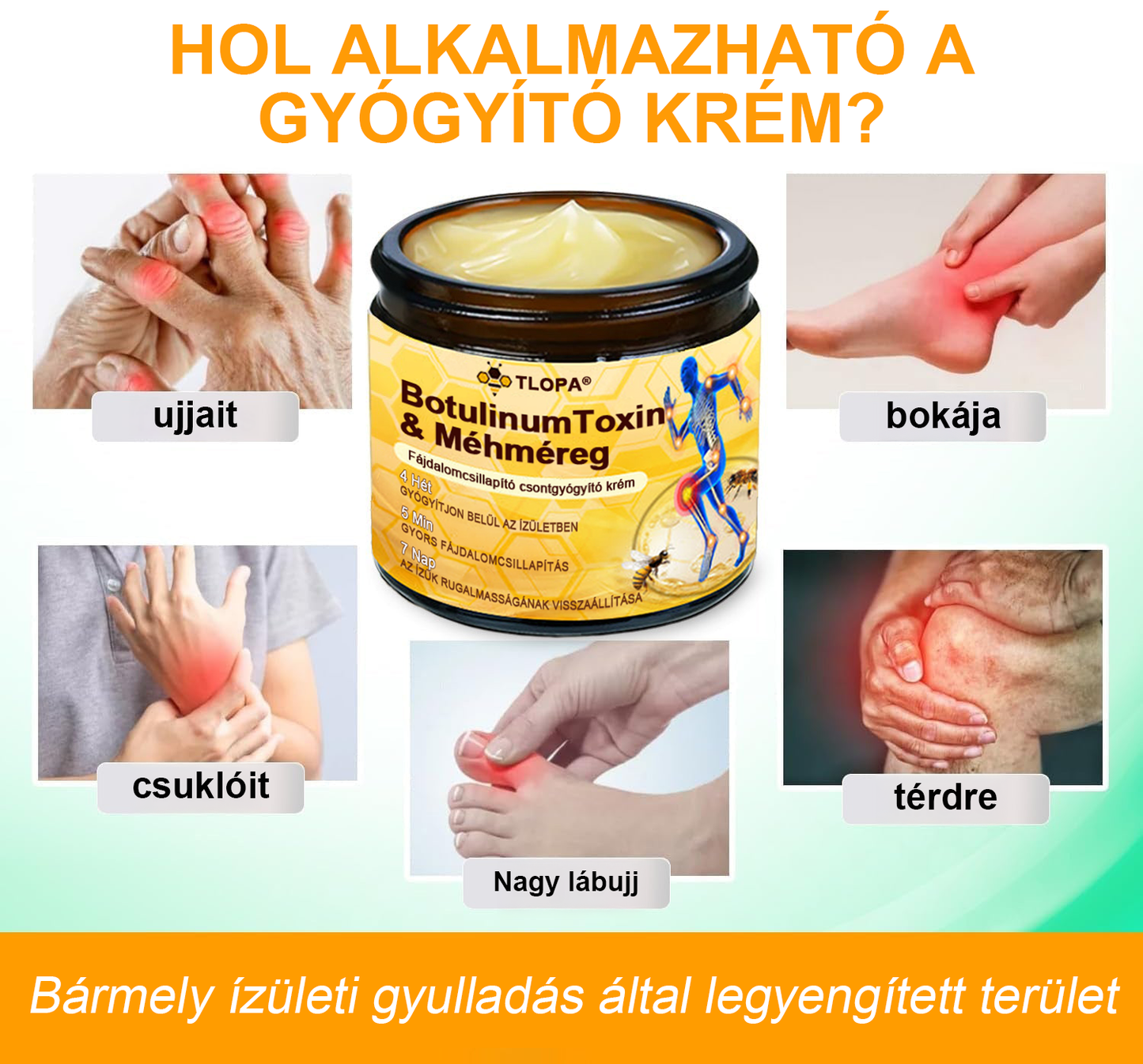 Buzora® Botulinum Toxin és Méhméreg Fájdalomcsillapító Csontgyógyító Krém🌿