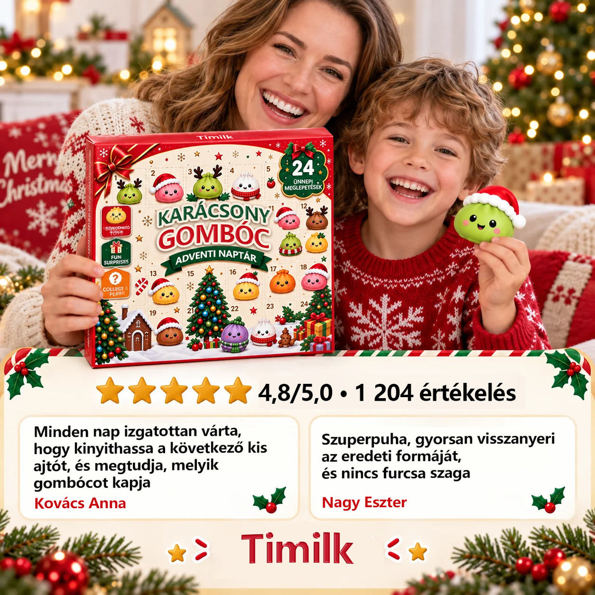 🎁CleraNaure® Eredeti Gombóc Adventi Naptár