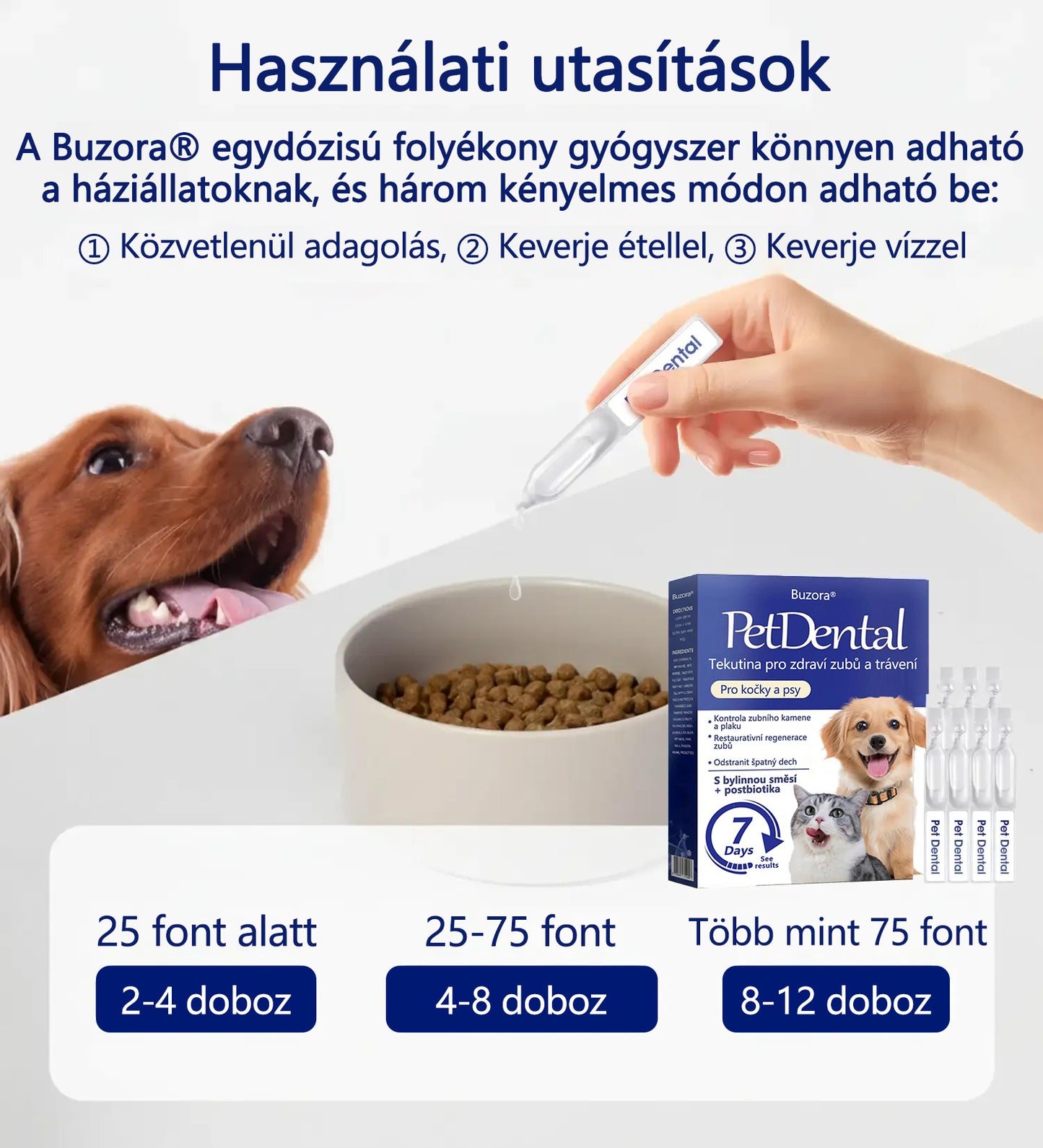 Buzora® Folyadék a fogak és emésztés egészségéért 🐱🐶(kutyáknak és macskáknak)