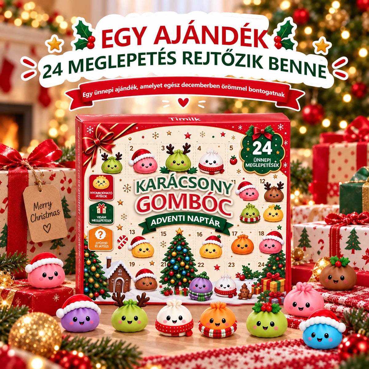 🎁CleraNaure® Eredeti Gombóc Adventi Naptár