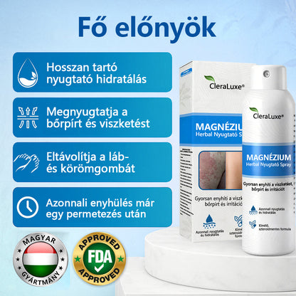 🏆CleraNature® Magnéziumos Spray – Gyors Enyhülés Viszkető, Vörös és Érzékeny Bőrre (Még Intim Területeken is)🏆