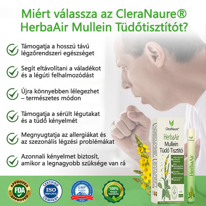 🏅CleraNaure® HerbaAir Mullein Tüdőtisztító