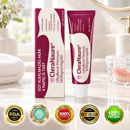 Spóroljon 50%-ot, ha még ma rendel 丨CleraNaure® UltraBond Prémium Műfogsorrögzítő – Elege van az elmozduló műfogsorból? Élvezze a biztosabb tartást! 🦷🧡