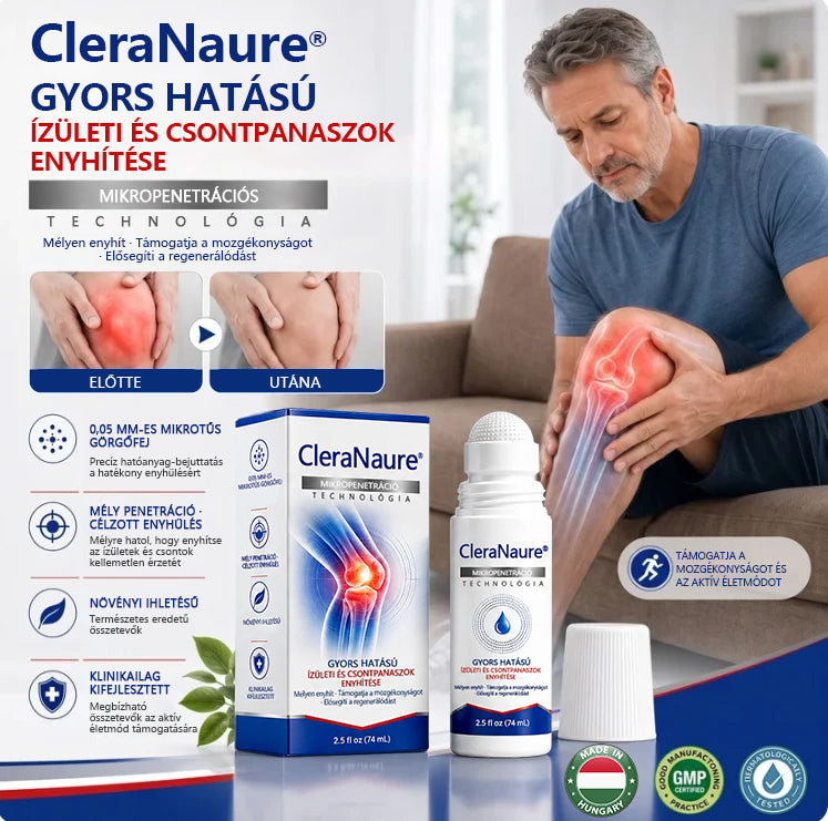 🦵 CleraNaure® Gyors Hatású Ízület- és Csonttámogató Formula ✨ Mikrotűs Ízület- és Csontregeneráló Görgő