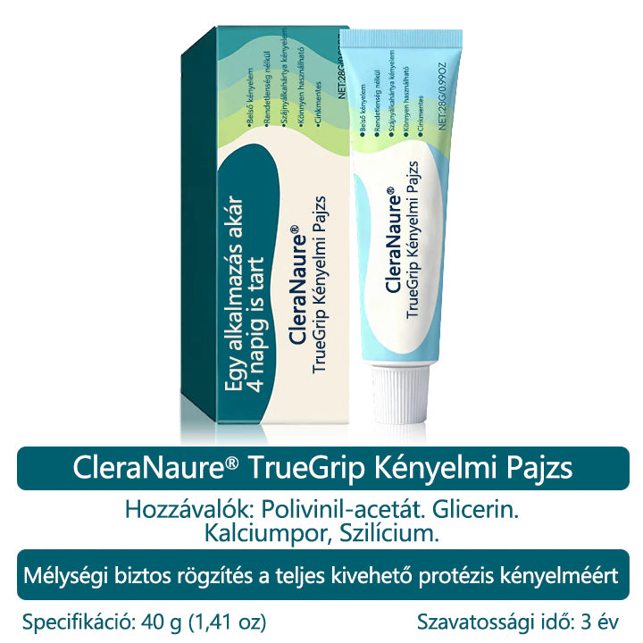 👩‍⚕️CleraNaure® TrueGrip 🔥 Egyél bármit újra 🏆 36 órás sziklaszilárd tartás