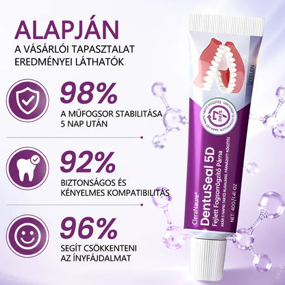💜CleraNaure® DentuSeal 5D fejlett műfogsorrögzítő és párnázó ragasztó
