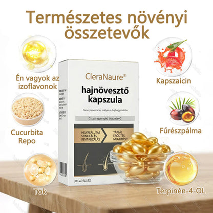 🔥 Hajnövesztő kapszula | CleraNaure® hajnövesztő kapszula | Nanotechnológiás behatolás, mélyen a hajgyökerekig